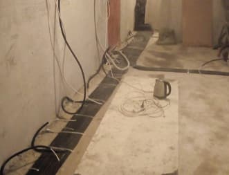 Разводка электрики, сантехники, стяжка пола - пример 6 Разводка электрики, сантехники, стяжка пола - пример 6