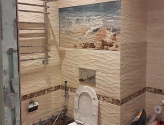 Работа с гипсокартоном, шпатлевание стен. Работа с плиткой. Наливной пол - пример 1 Работа с гипсокартоном, шпатлевание стен. Работа с плиткой. Наливной пол - пример 1